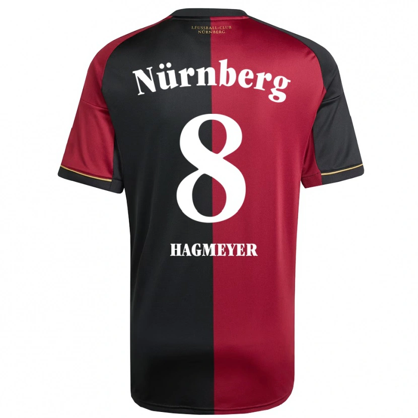 Danxen Kinder Ben Hagmeyer #8 Burgunder Schwarz Heimtrikot Trikot 2025/26 T-Shirt