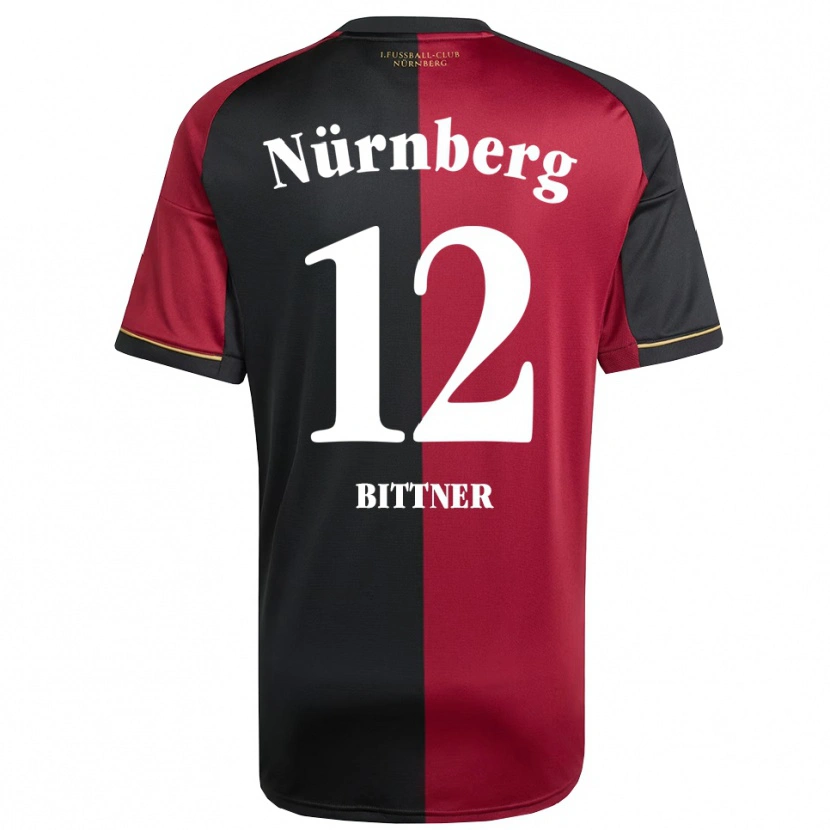 Danxen Kinder Liam Bittner #12 Burgunder Schwarz Heimtrikot Trikot 2025/26 T-Shirt