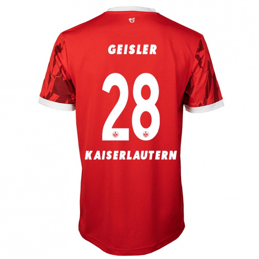 Danxen Kinder Felix Geisler #28 Rot Weiß Heimtrikot Trikot 2025/26 T-Shirt