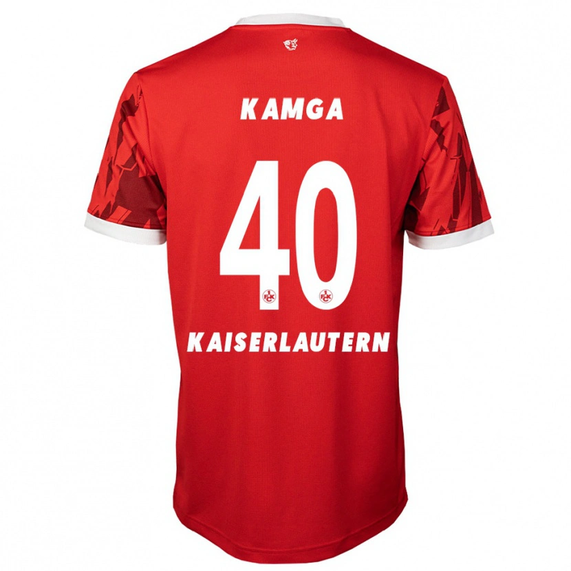 Danxen Kinder Enis Kamga #40 Rot Weiß Heimtrikot Trikot 2025/26 T-Shirt