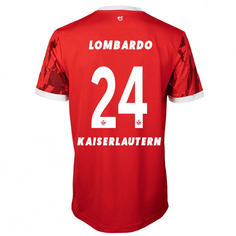 Danxen Kinder Ben Lombardo #24 Rot Weiß Heimtrikot Trikot 2025/26 T-Shirt