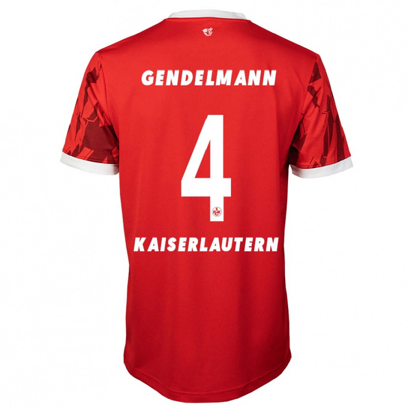 Danxen Kinder Nikita Gendelmann #4 Rot Weiß Heimtrikot Trikot 2025/26 T-Shirt