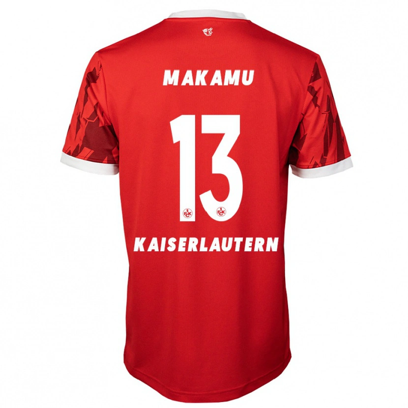 Danxen Kinder Bradley Makamu #13 Rot Weiß Heimtrikot Trikot 2025/26 T-Shirt