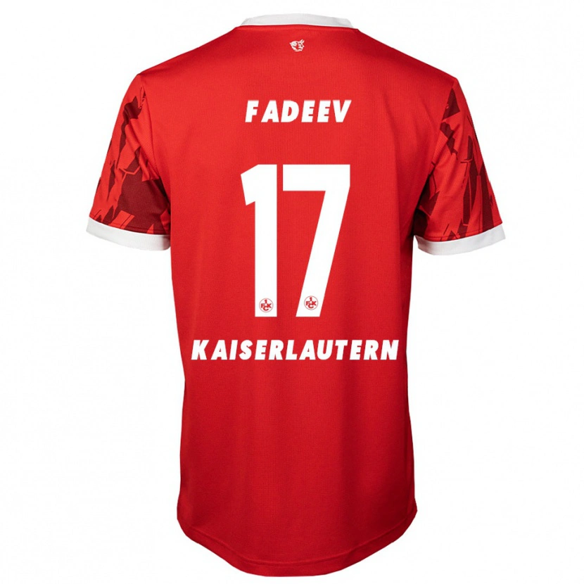 Danxen Kinder Vladislav Fadeev #17 Rot Weiß Heimtrikot Trikot 2025/26 T-Shirt