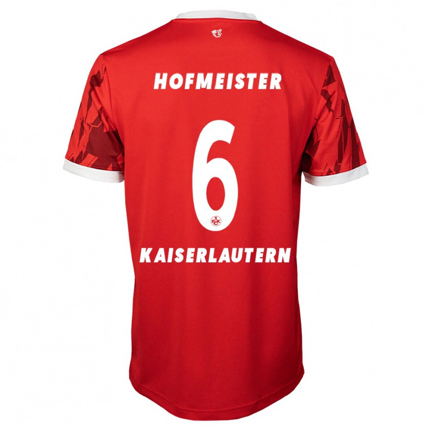 Danxen Kinder Dion Hofmeister #6 Rot Weiß Heimtrikot Trikot 2025/26 T-Shirt