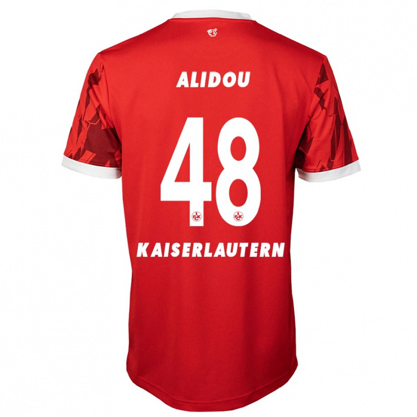 Danxen Kinder Faride Alidou #48 Rot Weiß Heimtrikot Trikot 2025/26 T-Shirt