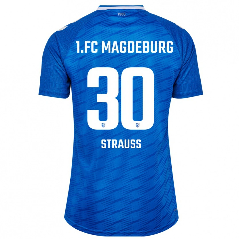 Danxen Kinder Emil Strauß #30 Blau Weiß Heimtrikot Trikot 2025/26 T-Shirt