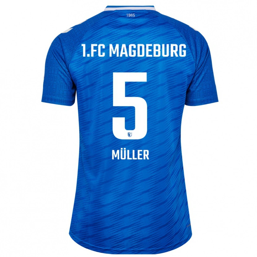 Danxen Kinder Tobias Müller #5 Blau Weiß Heimtrikot Trikot 2025/26 T-Shirt