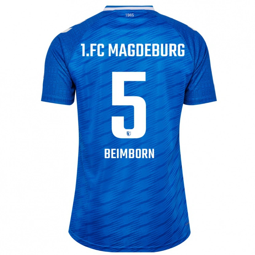 Danxen Kinder Leander Beimborn #5 Blau Weiß Heimtrikot Trikot 2025/26 T-Shirt