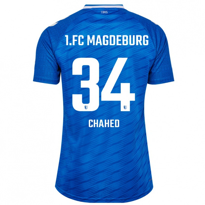 Danxen Kinder Tarek Chahed #34 Blau Weiß Heimtrikot Trikot 2025/26 T-Shirt