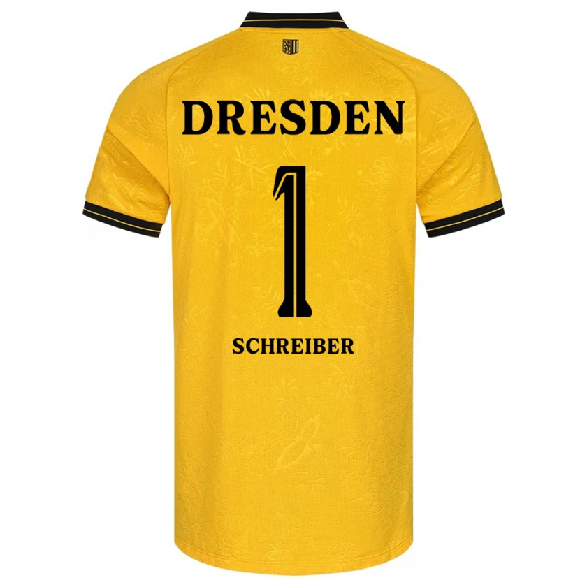 Danxen Kinder Tim Schreiber #1 Gelb Schwarz Heimtrikot Trikot 2025/26 T-Shirt