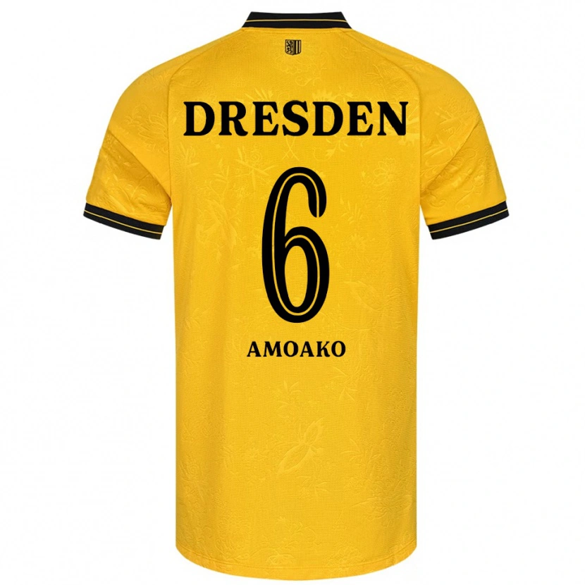 Danxen Kinder Kofi Amoako #6 Gelb Schwarz Heimtrikot Trikot 2025/26 T-Shirt
