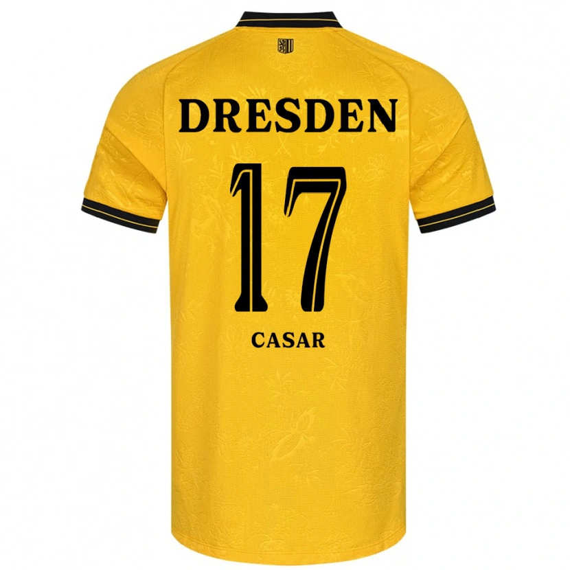 Danxen Kinder Aljaz Casar #17 Gelb Schwarz Heimtrikot Trikot 2025/26 T-Shirt