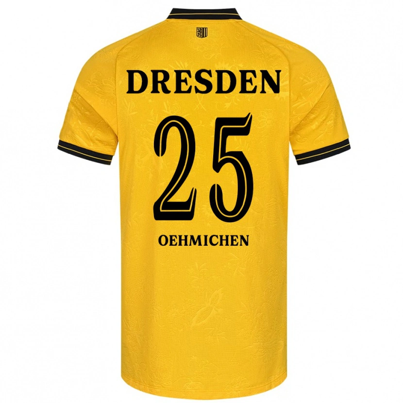 Danxen Kinder Jonas Oehmichen #25 Gelb Schwarz Heimtrikot Trikot 2025/26 T-Shirt