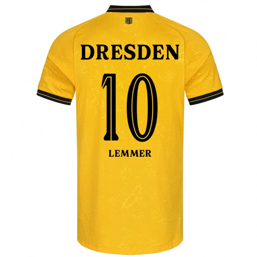 Danxen Kinder Jakob Lemmer #10 Gelb Schwarz Heimtrikot Trikot 2025/26 T-Shirt