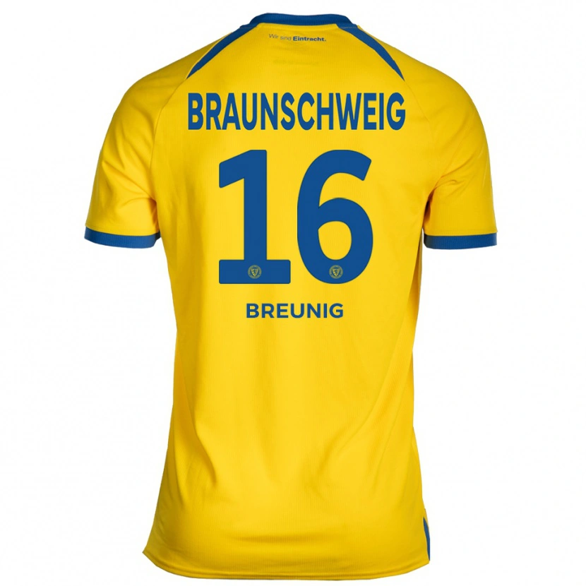Danxen Kinder Louis Breunig #16 Gelb Blau Heimtrikot Trikot 2025/26 T-Shirt
