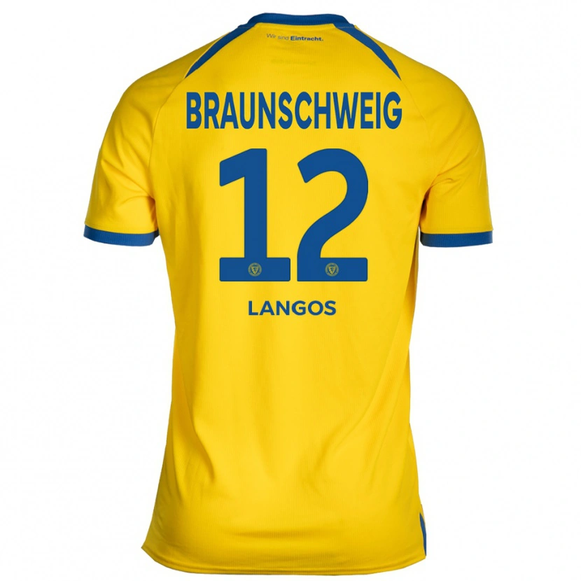 Danxen Kinder Thorben Langos #12 Gelb Blau Heimtrikot Trikot 2025/26 T-Shirt
