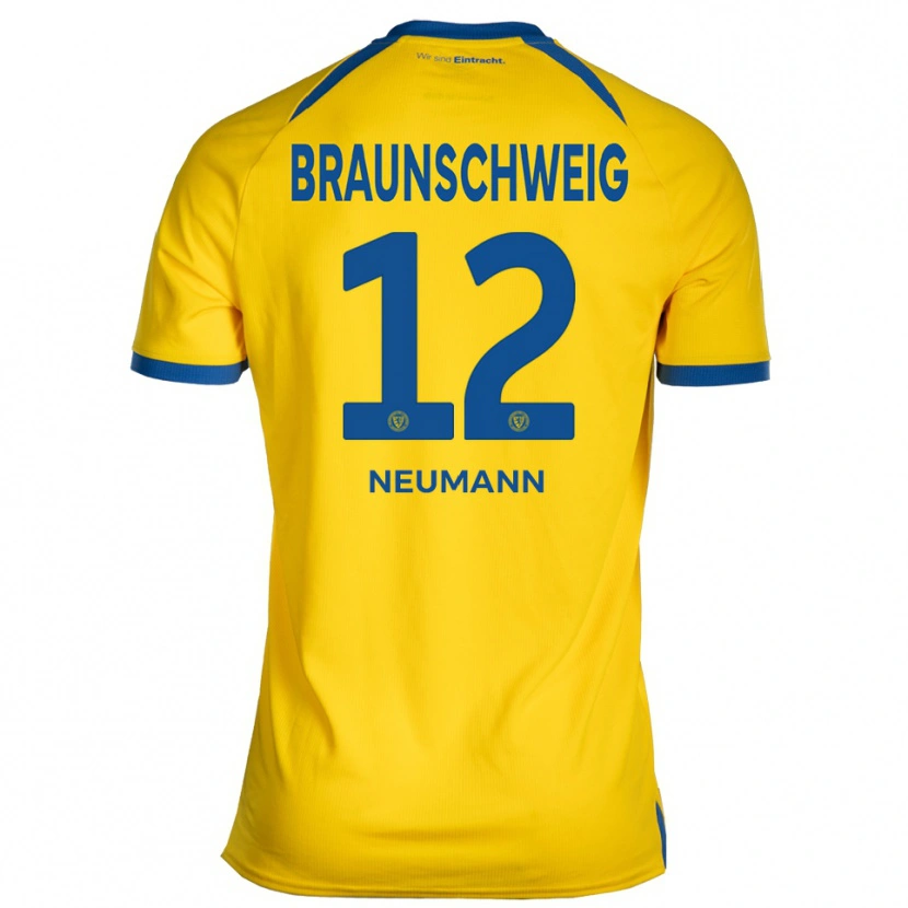 Danxen Kinder Jakob Neumann #12 Gelb Blau Heimtrikot Trikot 2025/26 T-Shirt