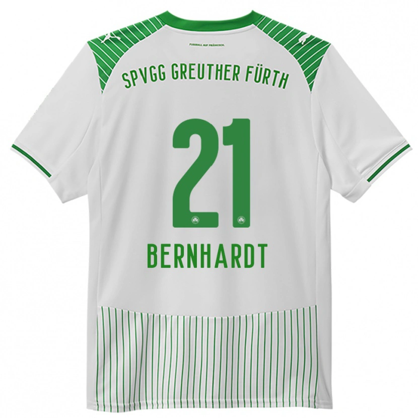 Danxen Kinder Luca Bernhardt #21 Weiß Grün Heimtrikot Trikot 2025/26 T-Shirt