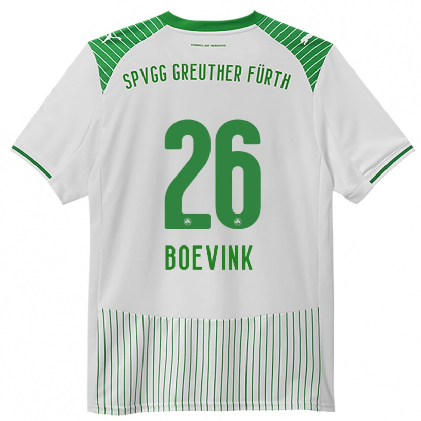 Danxen Kinder Pelle Boevink #26 Weiß Grün Heimtrikot Trikot 2025/26 T-Shirt