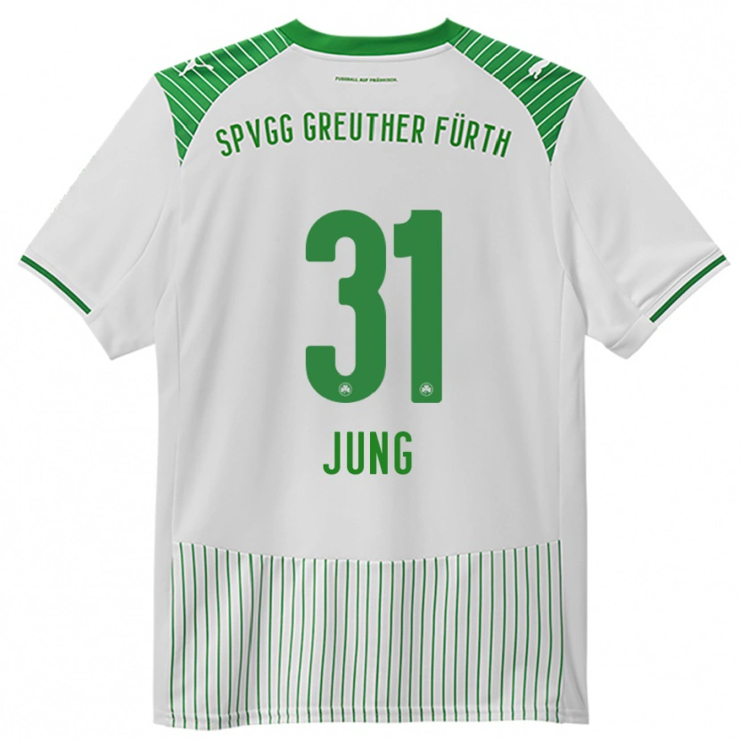 Danxen Kinder Sebastian Jung #31 Weiß Grün Heimtrikot Trikot 2025/26 T-Shirt