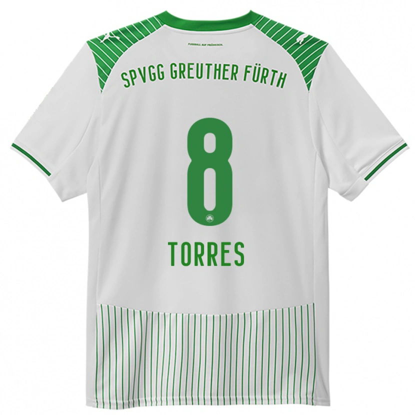 Danxen Kinder Lucas Torres #8 Weiß Grün Heimtrikot Trikot 2025/26 T-Shirt
