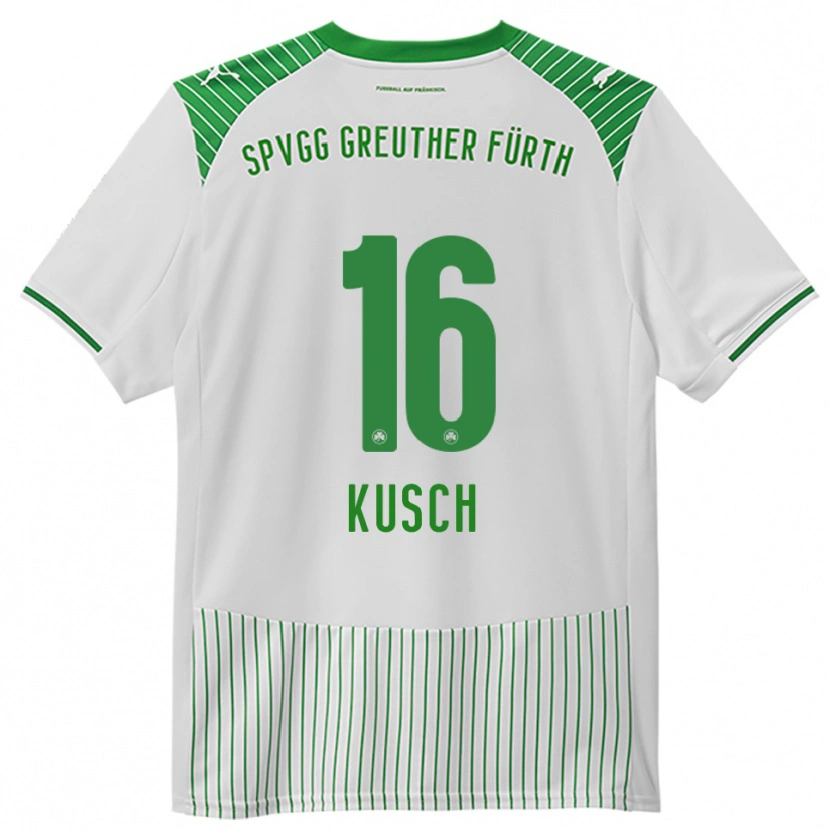 Danxen Kinder Paul Kusch #16 Weiß Grün Heimtrikot Trikot 2025/26 T-Shirt