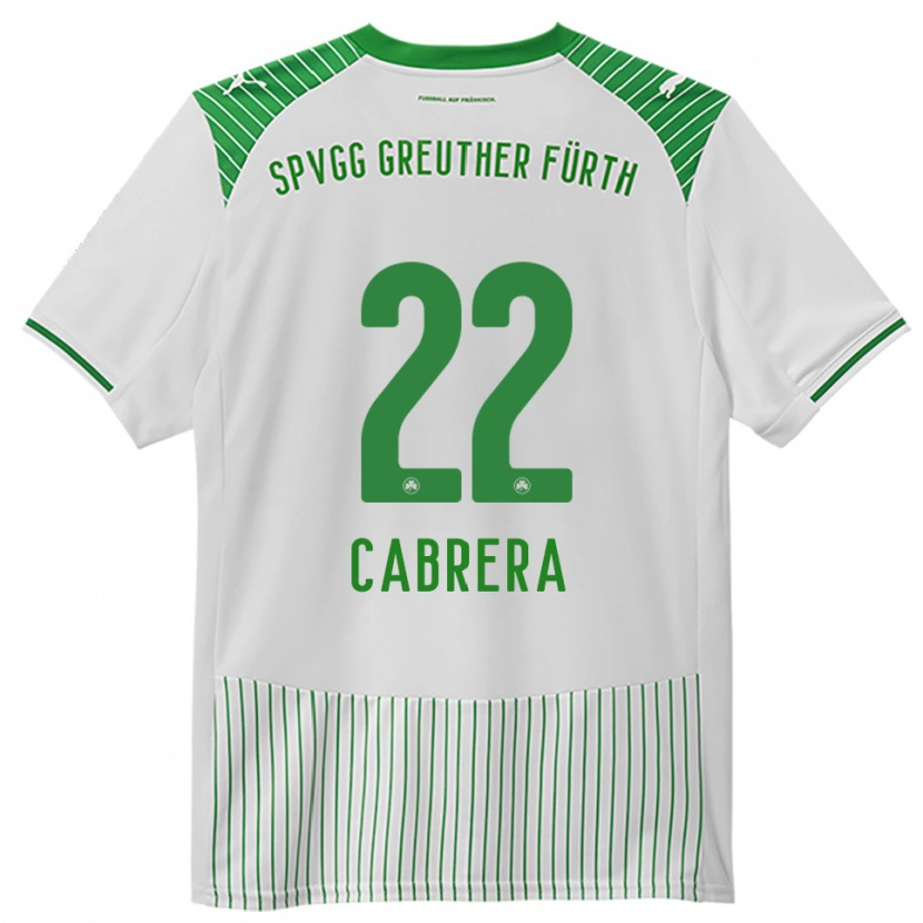 Danxen Kinder Juan Cabrera #22 Weiß Grün Heimtrikot Trikot 2025/26 T-Shirt