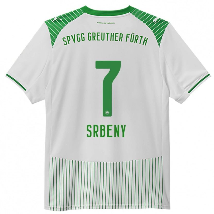 Danxen Kinder Dennis Srbeny #7 Weiß Grün Heimtrikot Trikot 2025/26 T-Shirt