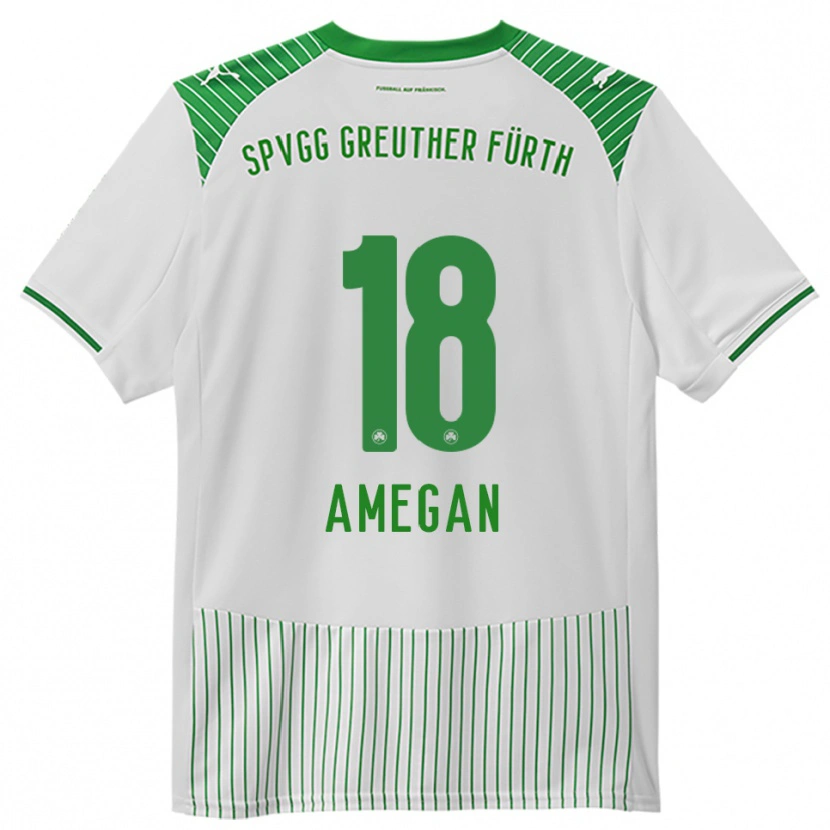 Danxen Kinder Dodji Amegan #18 Weiß Grün Heimtrikot Trikot 2025/26 T-Shirt