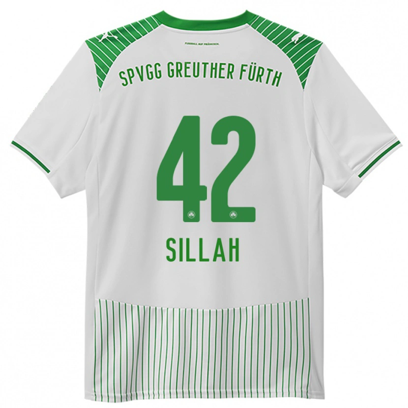 Danxen Kinder Omar Sillah #42 Weiß Grün Heimtrikot Trikot 2025/26 T-Shirt