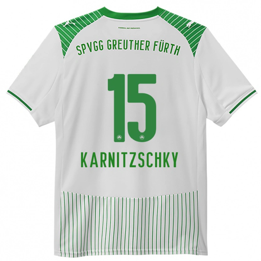 Danxen Kinder Nick Karnitzschky #15 Weiß Grün Heimtrikot Trikot 2025/26 T-Shirt