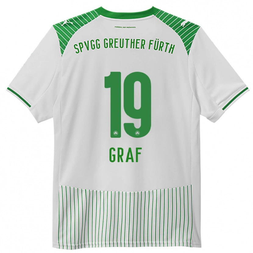 Danxen Kinder Fabian Graf #19 Weiß Grün Heimtrikot Trikot 2025/26 T-Shirt