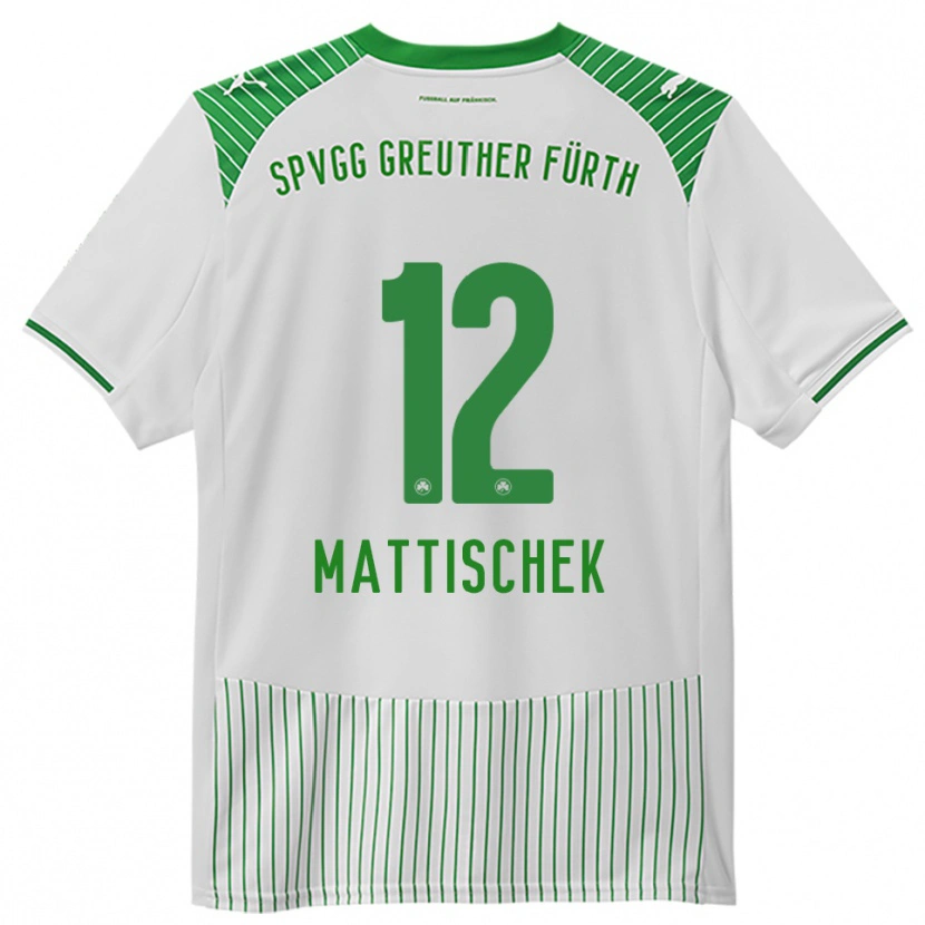 Danxen Kinder Jakob Mattischek #12 Weiß Grün Heimtrikot Trikot 2025/26 T-Shirt