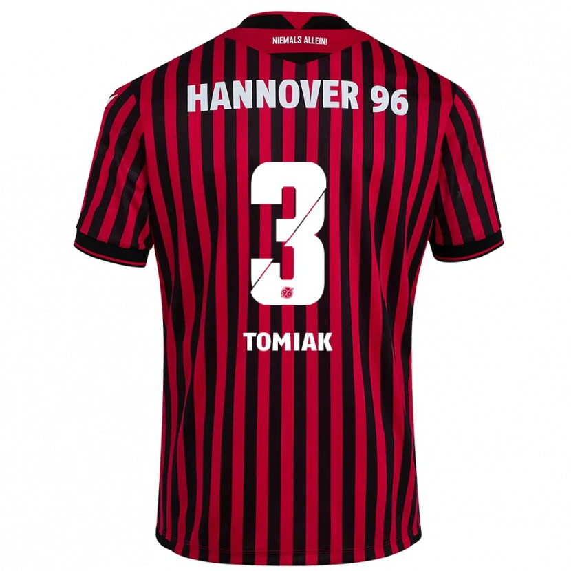 Danxen Kinder Boris Tomiak #3 Rot Schwarz Heimtrikot Trikot 2025/26 T-Shirt