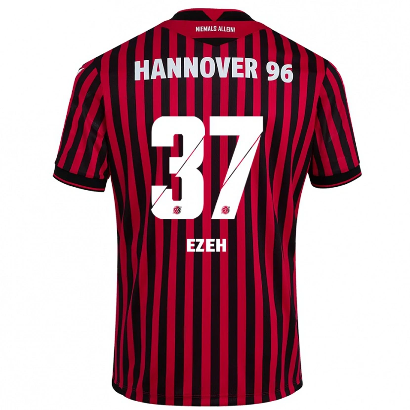 Danxen Kinder Brooklyn Ezeh #37 Rot Schwarz Heimtrikot Trikot 2025/26 T-Shirt