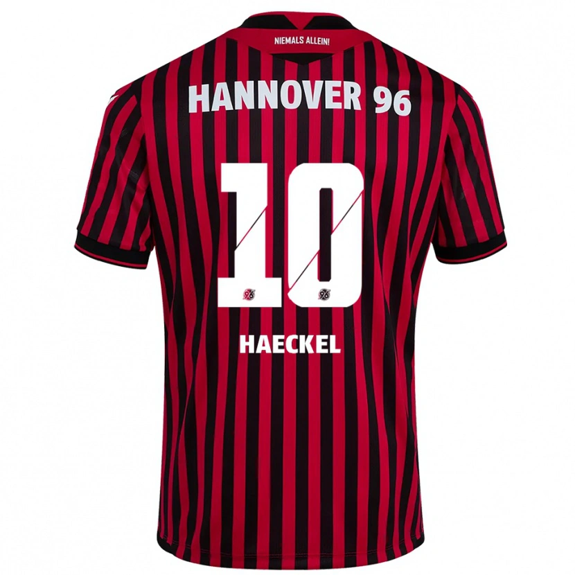 Danxen Kinder Franziska Haeckel #10 Rot Schwarz Heimtrikot Trikot 2025/26 T-Shirt