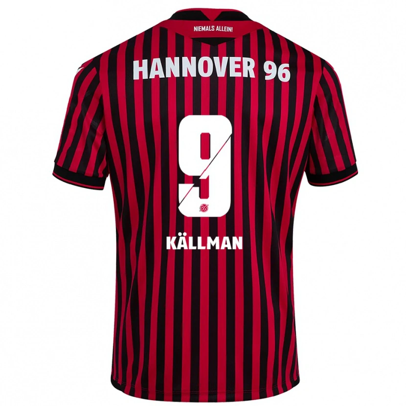Danxen Kinder Benjamin Källman #9 Rot Schwarz Heimtrikot Trikot 2025/26 T-Shirt
