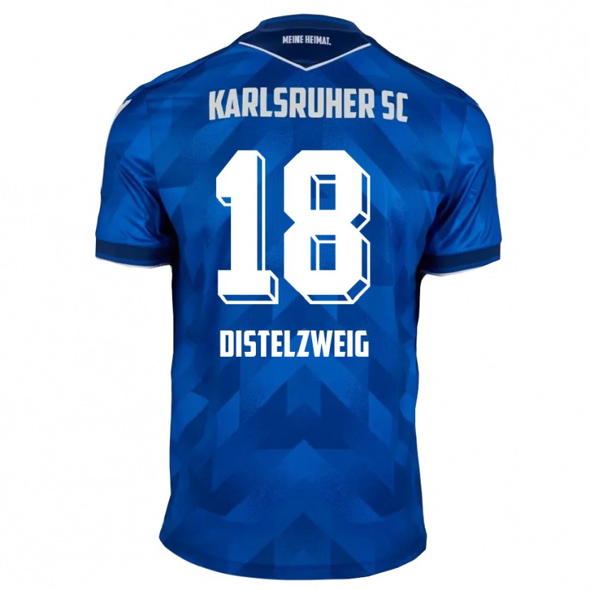 Danxen Kinder Jakob Distelzweig #18 Blau Weiß Heimtrikot Trikot 2025/26 T-Shirt