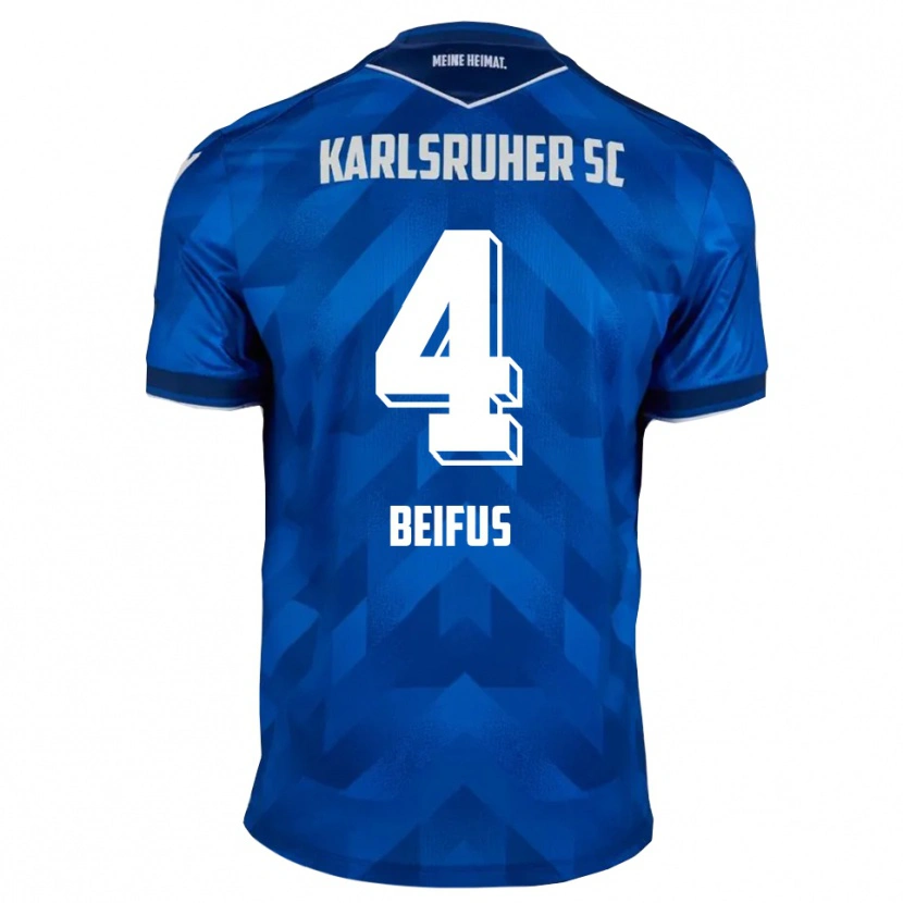 Danxen Kinder Marcel Beifus #4 Blau Weiß Heimtrikot Trikot 2025/26 T-Shirt