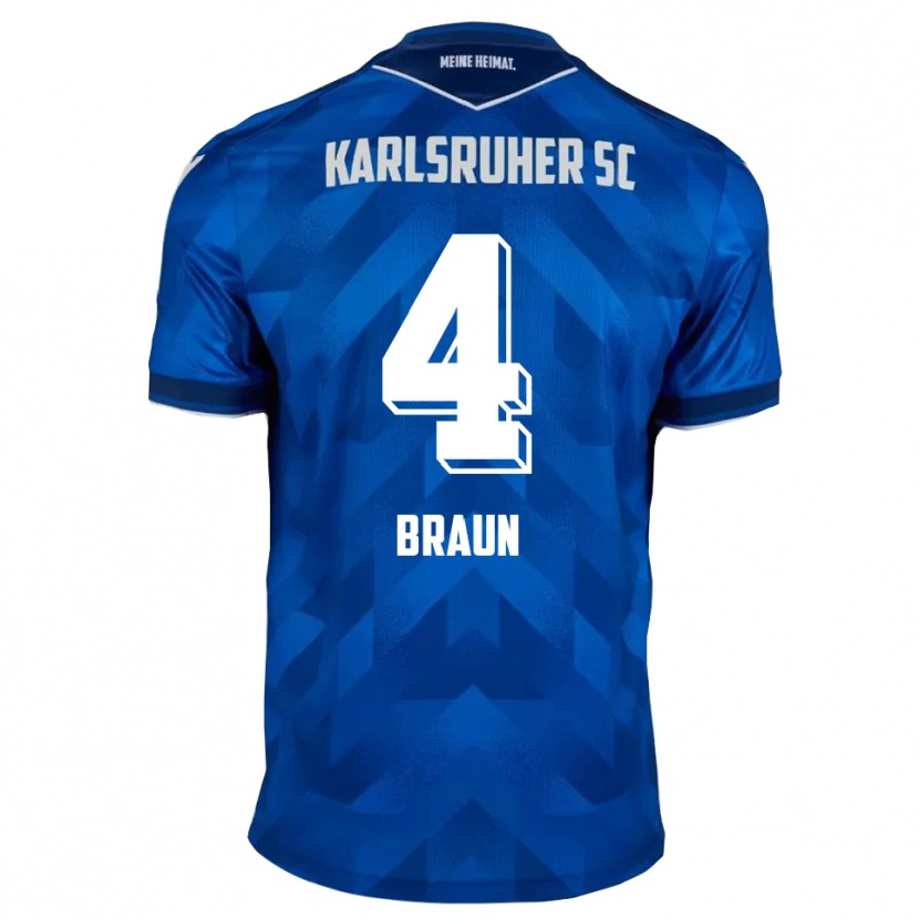 Danxen Kinder Fynn Braun #4 Blau Weiß Heimtrikot Trikot 2025/26 T-Shirt