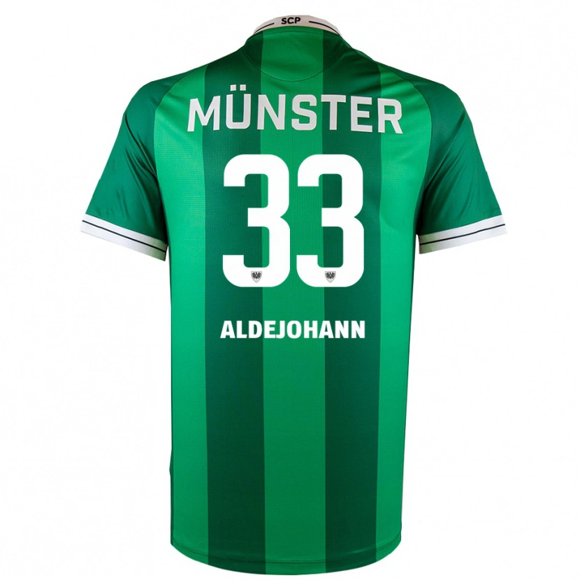 Danxen Kinder Sören Aldejohann #33 Grün Weiß Heimtrikot Trikot 2025/26 T-Shirt
