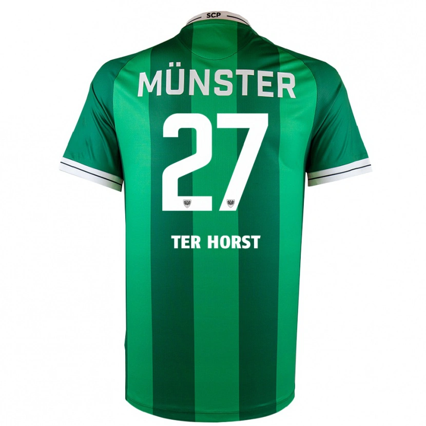 Danxen Kinder Jano Ter Horst #27 Grün Weiß Heimtrikot Trikot 2025/26 T-Shirt