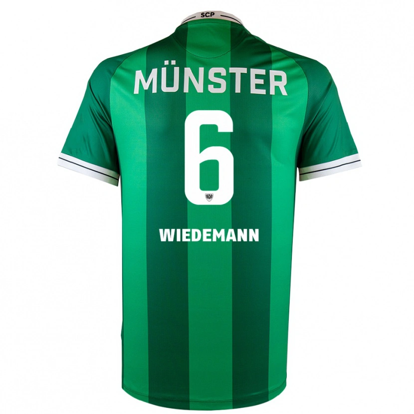 Danxen Kinder Lino Wiedemann #6 Grün Weiß Heimtrikot Trikot 2025/26 T-Shirt