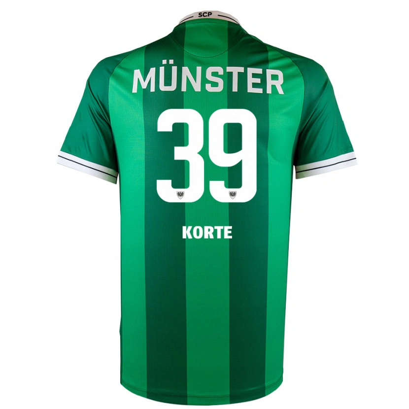 Danxen Kinder Jakob Korte #39 Grün Weiß Heimtrikot Trikot 2025/26 T-Shirt