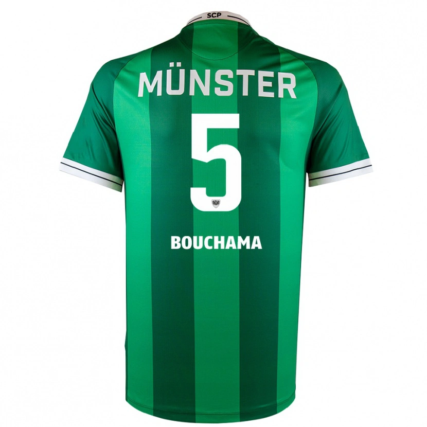 Danxen Kinder Yassine Bouchama #5 Grün Weiß Heimtrikot Trikot 2025/26 T-Shirt
