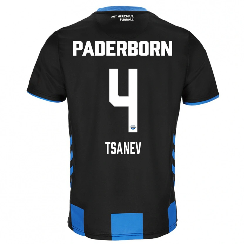 Danxen Kinder Simeon Tsanev #4 Schwarz Blau Heimtrikot Trikot 2025/26 T-Shirt