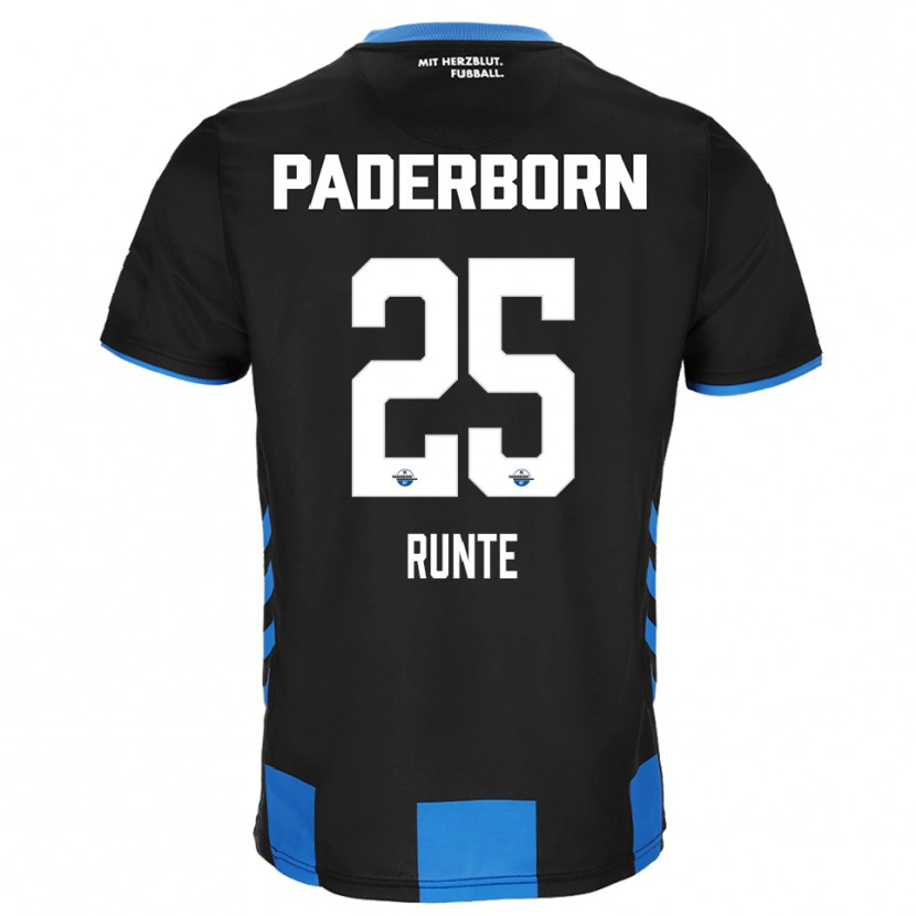 Danxen Kinder Marlon Runte #25 Schwarz Blau Heimtrikot Trikot 2025/26 T-Shirt