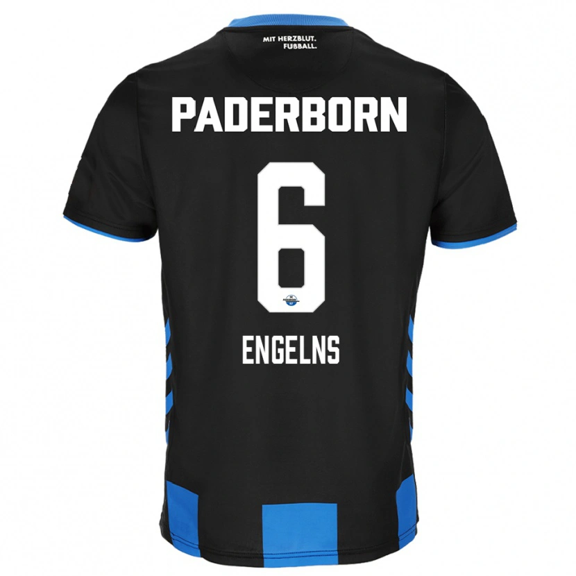 Danxen Kinder Luis Engelns #6 Schwarz Blau Heimtrikot Trikot 2025/26 T-Shirt