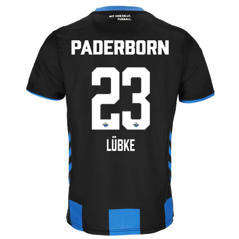 Danxen Kinder Jesper Lübke #23 Schwarz Blau Heimtrikot Trikot 2025/26 T-Shirt